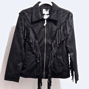 Fringe Suedette Jacket by asos